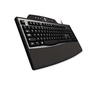 KENSINGTON Pro Fit Comfort Keyboard, Internet/Media Keys, Wired, Black