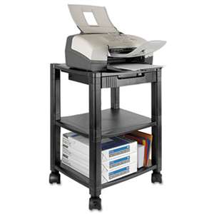 KANTEK INC. Mobile Printer Stand, Three-Shelf, 17w x 13-1/4d x 24-1/4h, Black