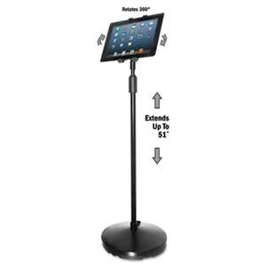 KANTEK INC. Floor Stand for iPad and Other Tablets, Black