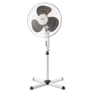 LAKEWOOD ENGINEERING CO. 16" Three-Speed Oscillating Pedestal Fan, Three Speed, Metal/Plastic, White