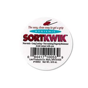 LEE PRODUCTS COMPANY Sortkwik Fingertip Moisteners, 3/8 oz, Pink, 3/Pack