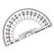 CHARLES LEONARD, INC Open Center Protractor, Plastic, 4" Base, Clear