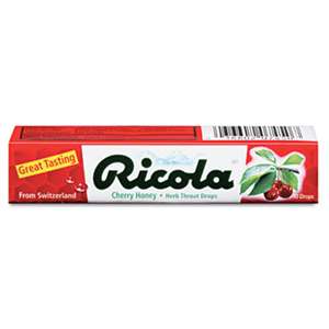 RICOLA Herb Throat Drops, Cherry Honey, 10drops/Stick, 24 Sticks/Box