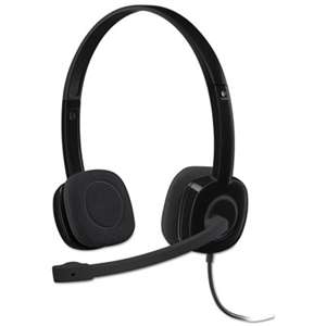 LOGITECH, INC. H151 Binaural Over-the-Head Stereo Headset, Black