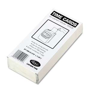 LATHEM TIME CORPORATION Time Card for Lathem Model 7000E, Numbered 1-100, Two-Sided, 100/Pack