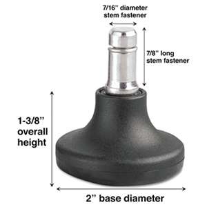 MASTER CASTER COMPANY Low Profile Bell Glides, B Stem, 110 lbs./Glide, 5/Set