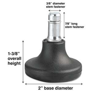 Master Caster 70179 Low Profile Bell Glides, 100 lbs./Glide, K Stem, 5/Set