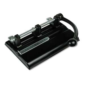 PREMIER MARTIN YALE 40-Sheet Lever Action Two- to Seven-Hole Punch, 13/32" Holes, Black