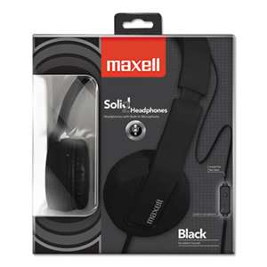 MAXELL CORP. OF AMERICA Solids Headphones, Black