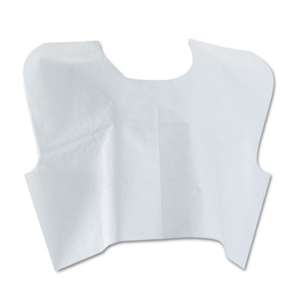 MEDLINE INDUSTRIES, INC. Disposable Patient Capes, 3-Ply T/P/T, 30 in. x 21 in., White 100/Carton