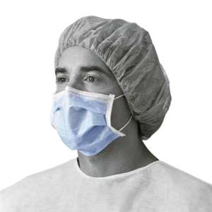 MEDLINE INDUSTRIES, INC. Standard Procedure Face Mask, Cellulose, Blue, 50/Box