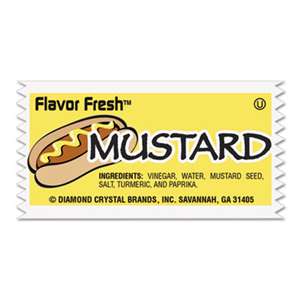 DIAMOND CRYSTAL BRANDS Flavor Fresh Mustard Packets, .317oz, 200/Carton
