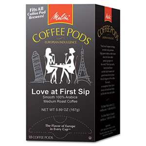 MELITTA USA Coffee Pods, Love at First Sip (Medium Roast), 18 Pods/Box