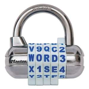 MASTER LOCK COMPANY Password Plus Combination Lock, Hardened Steel Shackle, 2 1/2" Wide, Silver