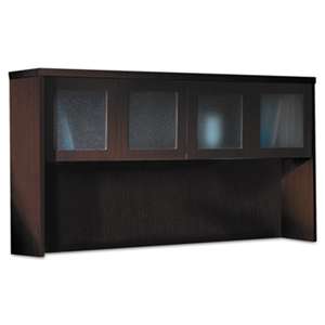 MAYLINE COMPANY Aberdeen Series Laminate Glass Door Hutch, 72w x 15d x 39-1/4h, Mocha