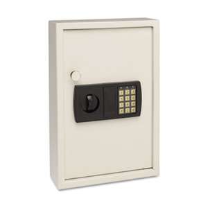 MMF INDUSTRIES Electronic Key Safe, 48-Key, Steel, Sand, 11 3/4 x 4 x 17 3/8
