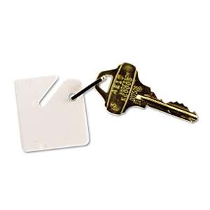 MMF INDUSTRIES Numbered Slotted Rack Key Tags, Plastic, 1 1/2 x 1 1/2, White, 20/Pack