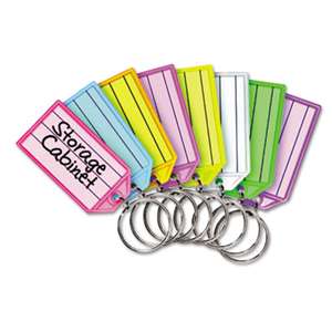 MMF INDUSTRIES Replacement Tags for Multi-Color Key Rack, 2 1/4, Square, Assorted Colors, 4/PK