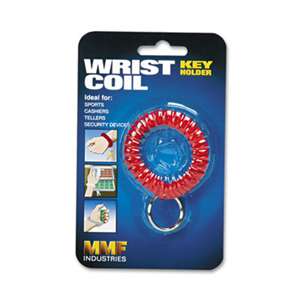 MMF INDUSTRIES Wrist Coil with Key Ring, Red