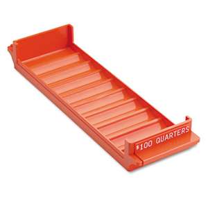 MMF INDUSTRIES Porta-Count System Rolled Coin Plastic Storage Tray, Orange