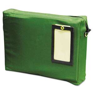 MMF INDUSTRIES Expandable Dark Green Transit Sack, 14w x 11h x 3d