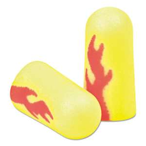 3M/COMMERCIAL TAPE DIV. EúAúRsoft Blasts Earplugs, Uncorded, Foam, Yellow Neon/Red Flame, 200 Pairs