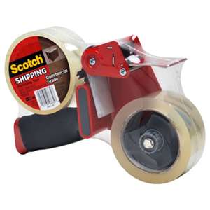 3M/COMMERCIAL TAPE DIV. Packaging Tape Dispenser with 2 Rolls of Tape, 1.88" x 54.6yds