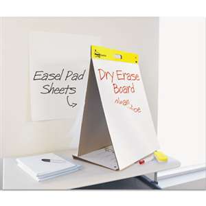 3M/COMMERCIAL TAPE DIV. Dry Erase Tabletop Easel Unruled Pad, 20 x 23, White, 20 Sheets