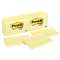 3M/COMMERCIAL TAPE DIV. Original Pads in Canary Yellow, 3 x 5, Lined, 100-Sheet, 12/Pack