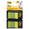 3M/COMMERCIAL TAPE DIV. Standard Page Flags in Dispenser, Bright Green, 100 Flags/Dispenser