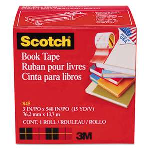 3M/COMMERCIAL TAPE DIV. Book Repair Tape, 3" x 15yds, 3" Core, Clear