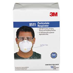 3M/COMMERCIAL TAPE DIV. Particulate Respirator w/Cool Flow Exhalation Valve, 10 Masks/Box