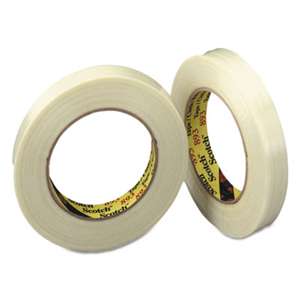 3M/COMMERCIAL TAPE DIV. Filament Tape, 24mm x 55m, 3" Core, Clear