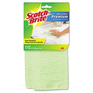 3M/COMMERCIAL TAPE DIV. Premium Kitchen Cleaning Cloth, Microfiber, Assorted Colors, 12/Carton