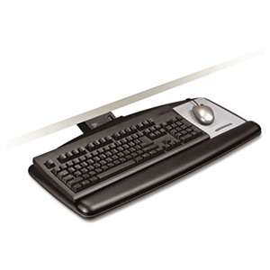 3M/COMMERCIAL TAPE DIV. Sit/Stand Easy Adjust Keyboard Tray, Standard Platform, 25 1/2w x 12d, Black