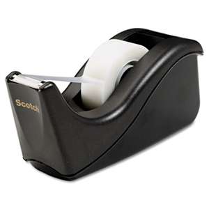 3M/COMMERCIAL TAPE DIV. Value Desktop Tape Dispenser, 1" Core, Two-Tone Black