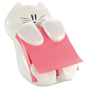 3M/COMMERCIAL TAPE DIV. Pop-Up Note Dispenser Cat Shape, 3 x 3, White
