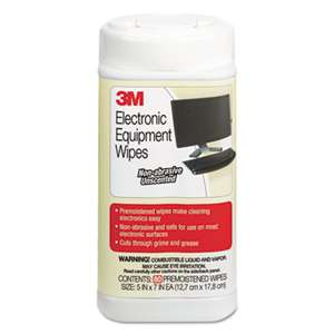 3M/COMMERCIAL TAPE DIV. Electronic Equipment Cleaning Wipes, 5 1/2 x 6 3/4, White, 80/Canister