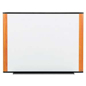 3M/COMMERCIAL TAPE DIV. Melamine Dry Erase Board, 72 x 48, Light Cherry Frame