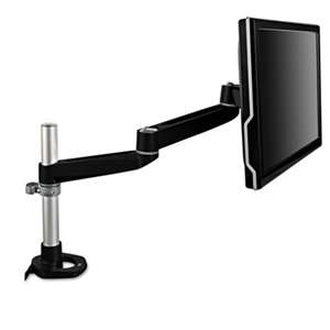 3M/COMMERCIAL TAPE DIV. Dual-Swivel Monitor Arm, 4 1/2 x 19 1/2, Black/Gray