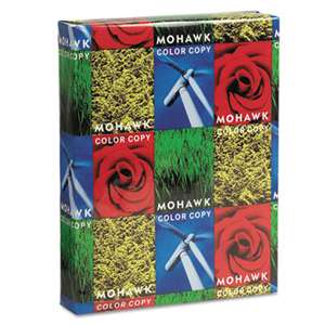 MOHAWK FINE PAPERS Copier Gloss Cover Paper, 100lb, 94 Brightness, Letter, Pure White, 250 Shts