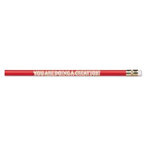 MOON PRODUCTS Decorated Wood Pencil, You Are Doing A Great Job, HB #2, Red, Dozen