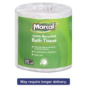 MARCAL MANUFACTURING, LLC 100% Recycled Two-Ply Bath Tissue, White, 504 Sheets/Roll, 80 Rolls/Carton