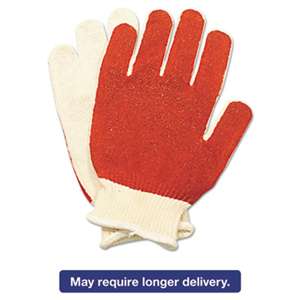 NORTH SAFETY PRODUCTS Smitty Nitrile Palm Coated Gloves, White/Red, Medium, 12 Pairs
