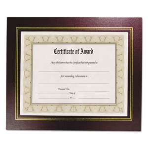 NuDell 21200 Leatherette Document Frame, 8-1/2 x 11, Burgundy, Pack of Two