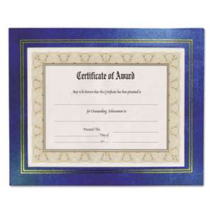 NU-DELL MANUFACTURING Leatherette Document Frame, 8-1/2 x 11, Blue, Pack of Two