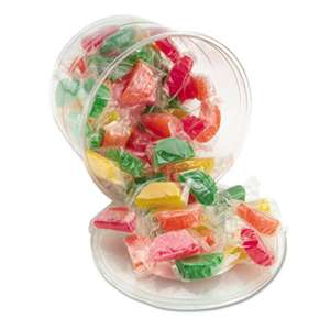 OFFICE SNAX, INC. Assorted Fruit Slices Candy, Individually Wrapped, 2 lb Resealable Plastic Tub