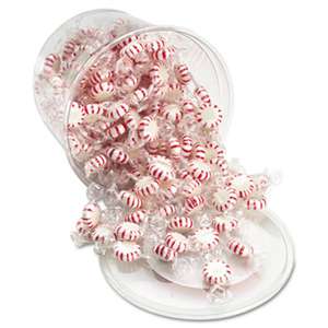 OFFICE SNAX, INC. Starlight Mints, Peppermint Hard Candy, Individual Wrapped, 2 lb Resealable Tub