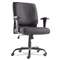 OIF Big and Tall Swivel/Tilt Mid-Back Chair, Height Adjustable T-Bar Arms, Black