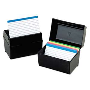 ESSELTE PENDAFLEX CORP. Plastic Index Card File, 500 Capacity, 8 5/8w x 6 3/8d, Black